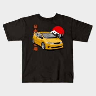 Honda Civic 5d Retro Style Kids T-Shirt